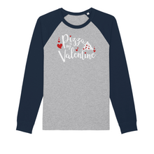 Load image into Gallery viewer, Pizza is My Valentine Organic Raglan Long Sleeve Shirt
