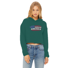 Load image into Gallery viewer, Unmask Ladies Cropped Raw Edge Hoodie
