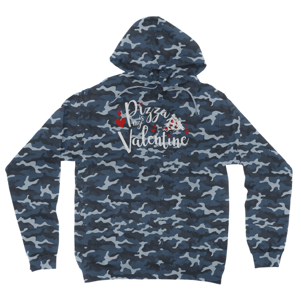 Pizza is My Valentine Camouflage Adult Hoodie