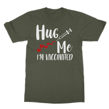 Load image into Gallery viewer, Hug Me I&#39;m Vaccinated Classic Heavy Cotton Adult T-Shirt
