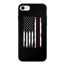 Load image into Gallery viewer, Proud Veteran Back Printed Black Soft Phone Case
