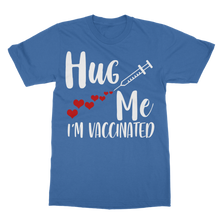 Load image into Gallery viewer, Hug Me I&#39;m Vaccinated T-Shirt Dress
