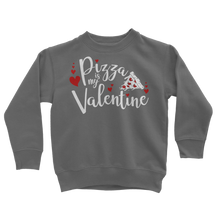 Load image into Gallery viewer, Pizza is My Valentine Classic Kids Sweatshirt
