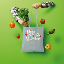 Load image into Gallery viewer, Pizza is My Valentine Shopper Tote Bag
