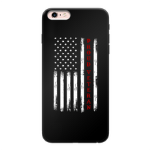 Load image into Gallery viewer, Proud Veteran Back Printed Black Soft Phone Case
