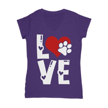 Load image into Gallery viewer, Love Dog Classic Women&#39;s V-Neck T-Shirt
