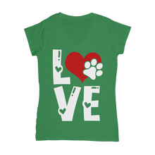 Load image into Gallery viewer, Love Dog Classic Women&#39;s V-Neck T-Shirt
