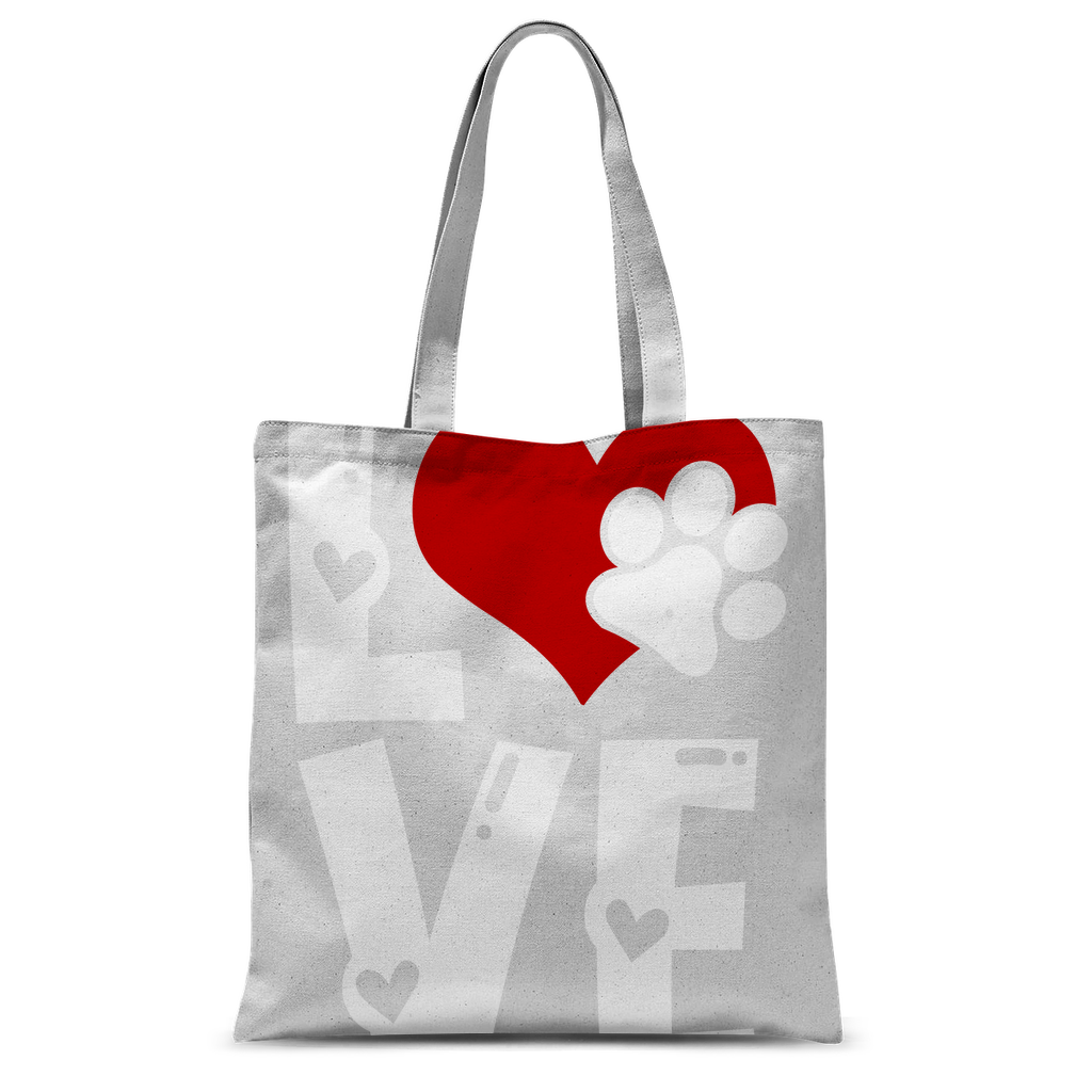 Love Dog Classic Sublimation Tote Bag