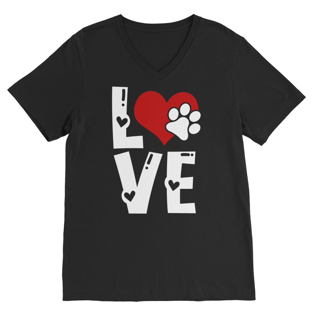 Love Dog Classic V-Neck T-Shirt