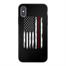 Load image into Gallery viewer, Proud Veteran Back Printed Black Soft Phone Case
