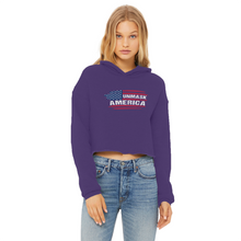 Load image into Gallery viewer, Unmask Ladies Cropped Raw Edge Hoodie
