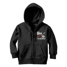 Load image into Gallery viewer, Hug Me I&#39;m Vaccinated Classic Kids Zip Hoodie
