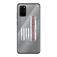 Load image into Gallery viewer, Proud Veteran Back Printed Black Soft Phone Case
