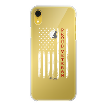 Load image into Gallery viewer, Proud Veteran Back Printed Transparent Hard Phone Case
