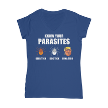 Load image into Gallery viewer, Trump Parasite Classic Women&#39;s V-Neck T-Shirt
