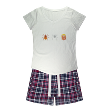 Load image into Gallery viewer, Trump Parasite Girls Sleepy Tee and Flannel Short
