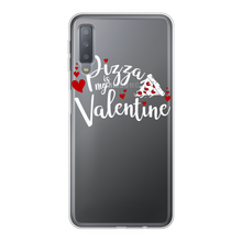 Load image into Gallery viewer, Pizza is My Valentine Back Printed Transparent Soft Phone Case
