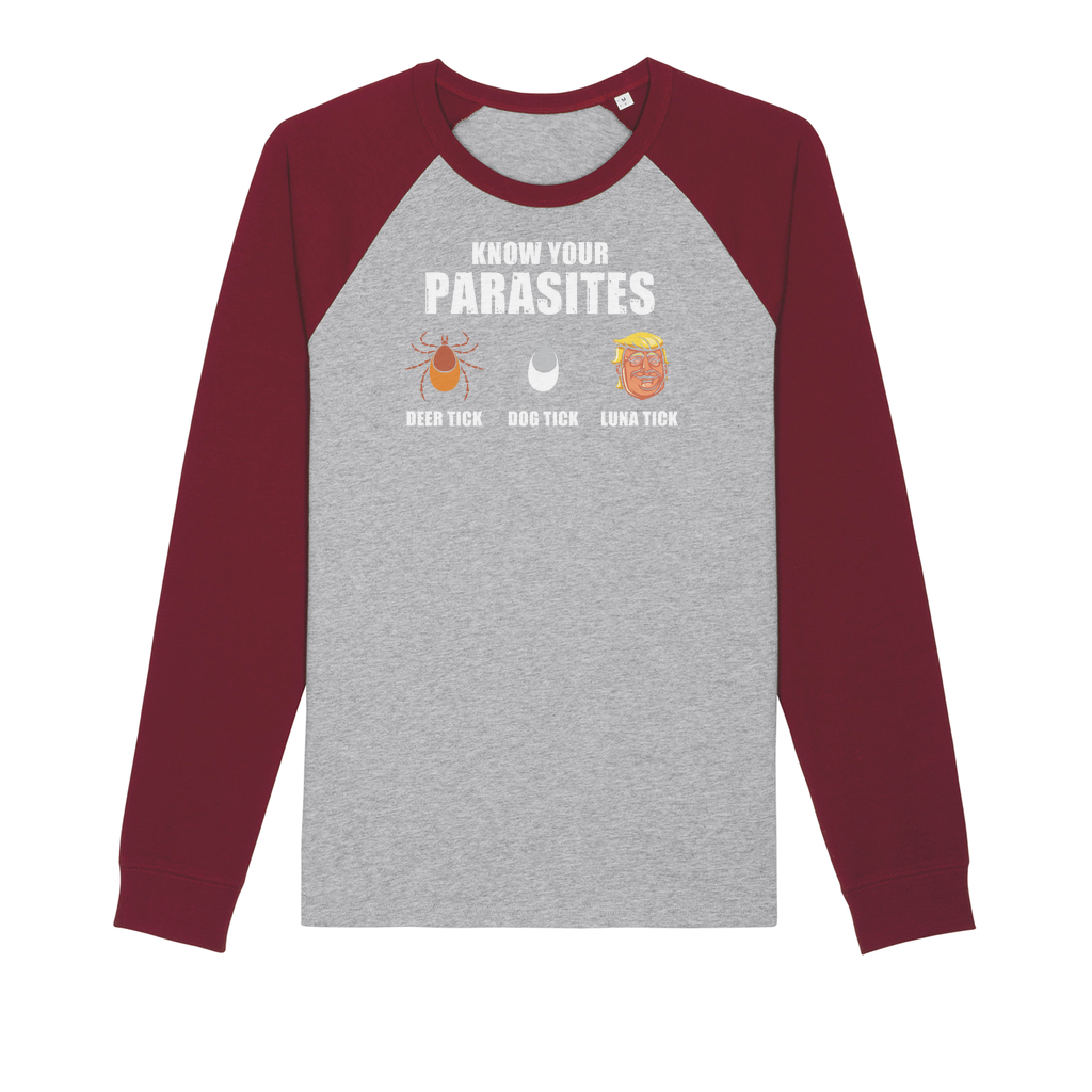 Trump Parasite Organic Raglan Long Sleeve Shirt