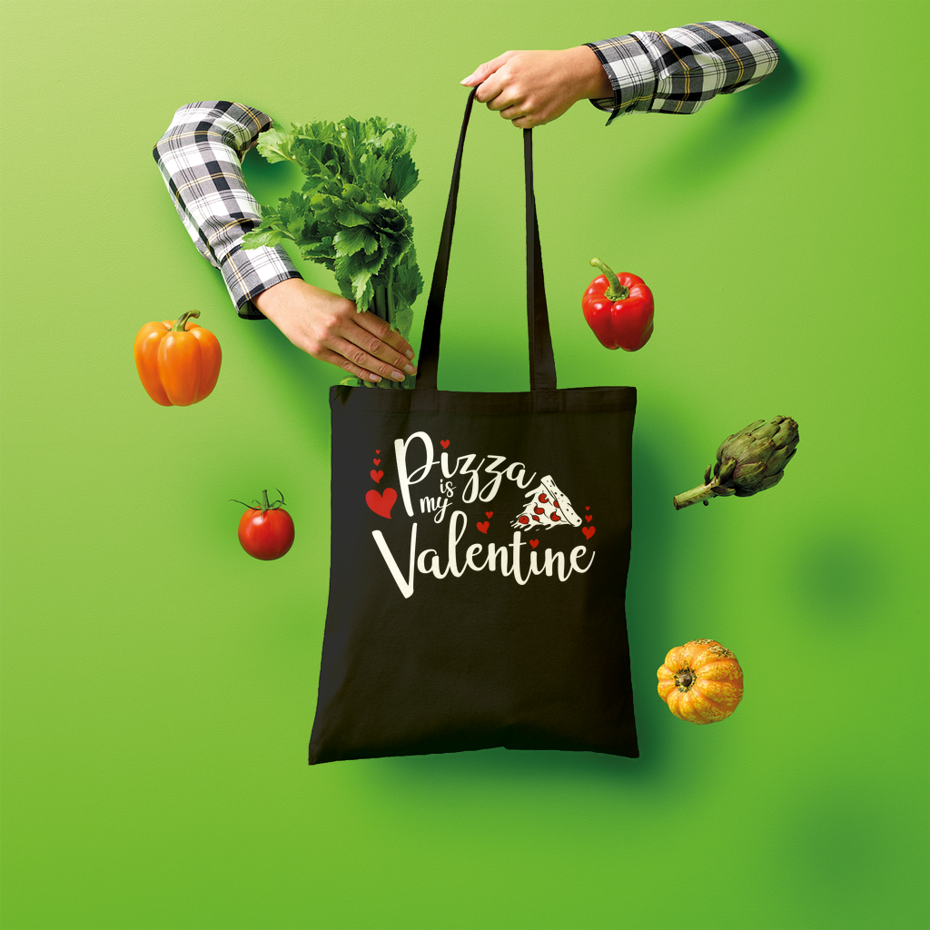 Pizza is My Valentine Shopper Tote Bag