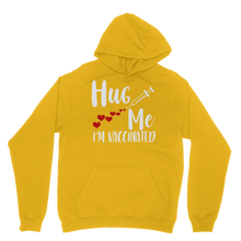 Load image into Gallery viewer, Hug Me I&#39;m Vaccinated Classic Adult Hoodie
