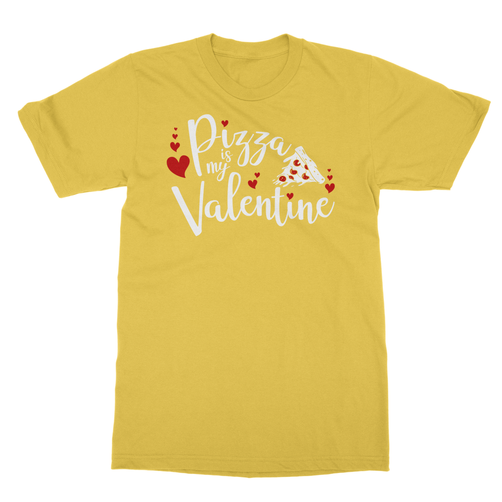 Pizza is My Valentine Classic Heavy Cotton Adult T-Shirt