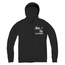 Load image into Gallery viewer, Hug Me I&#39;m Vaccinated Premium Adult Zip Hoodie
