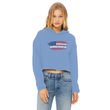 Load image into Gallery viewer, Unmask Ladies Cropped Raw Edge Hoodie
