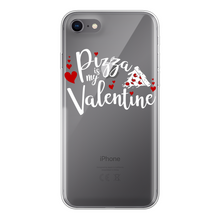 Load image into Gallery viewer, Pizza is My Valentine Back Printed Transparent Soft Phone Case
