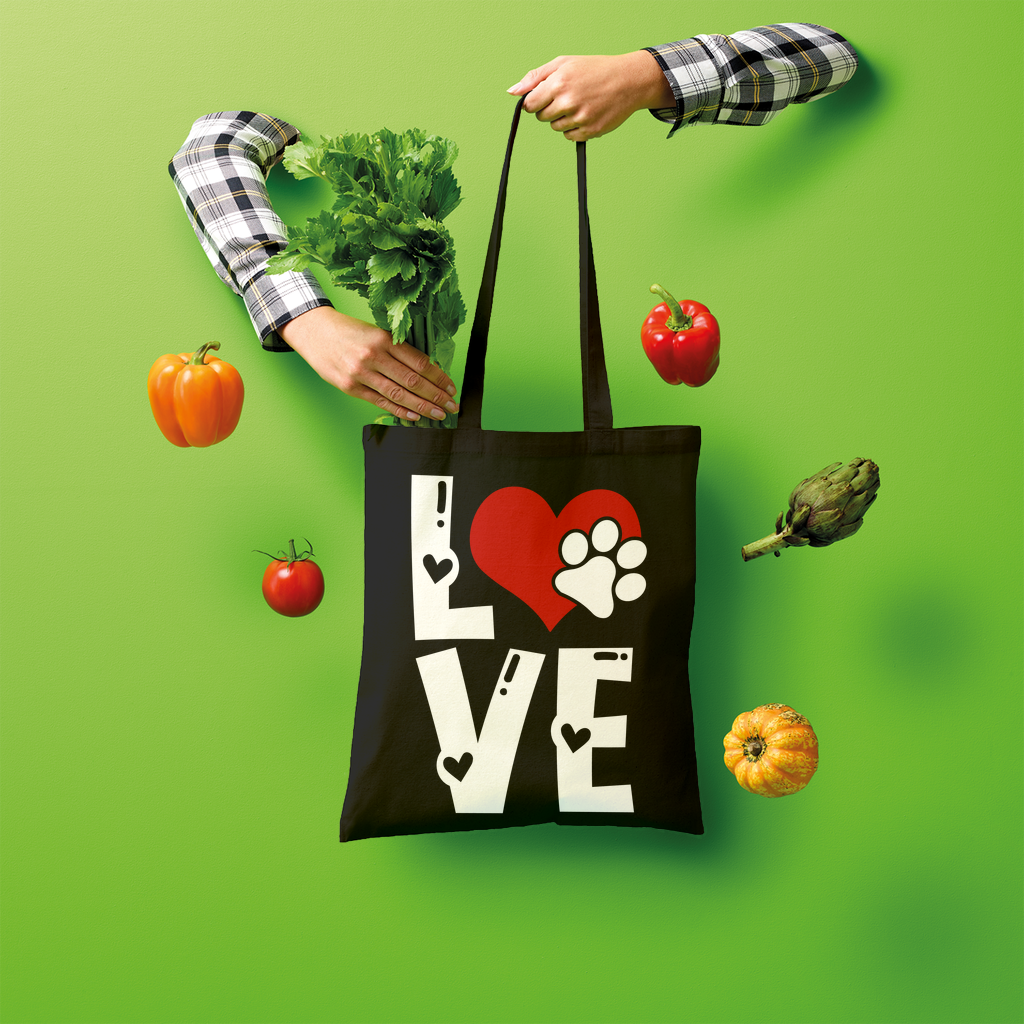 Love Dog Shopper Tote Bag