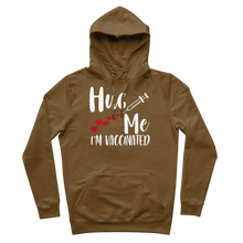 Load image into Gallery viewer, Hug Me I&#39;m Vaccinated Premium Adult Hoodie
