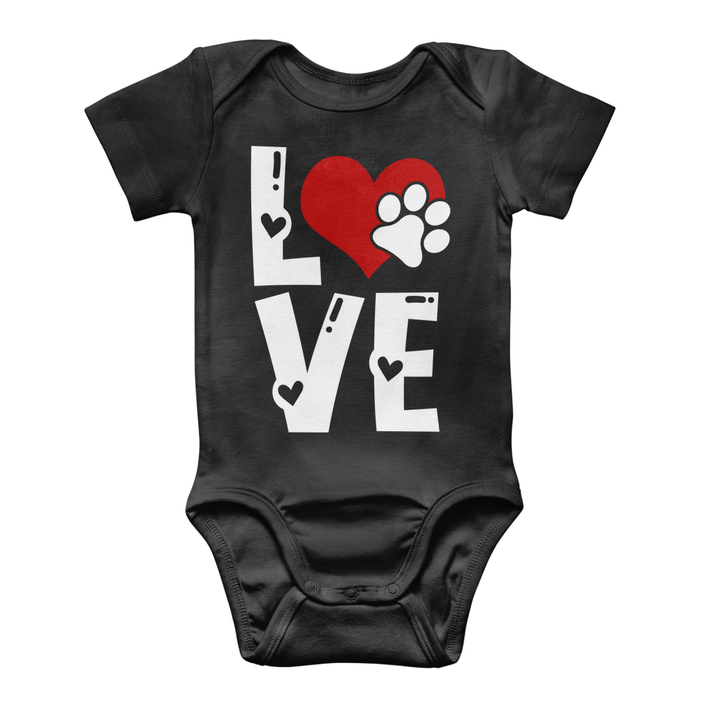 Love Dog Classic Baby Onesie Bodysuit