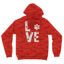 Load image into Gallery viewer, Love Dog Camouflage Adult Hoodie
