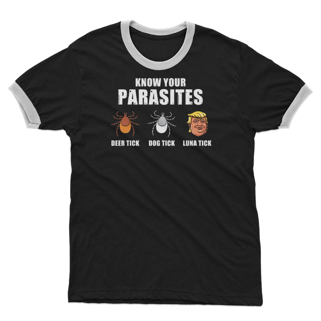 Trump Parasite Adult Ringer T-Shirt