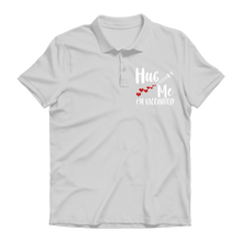 Load image into Gallery viewer, Hug Me I&#39;m Vaccinated Premium Adult Polo Shirt
