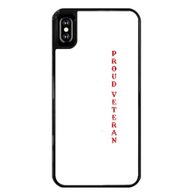 Load image into Gallery viewer, Proud Veteran Back Printed Black Hard Phone Case
