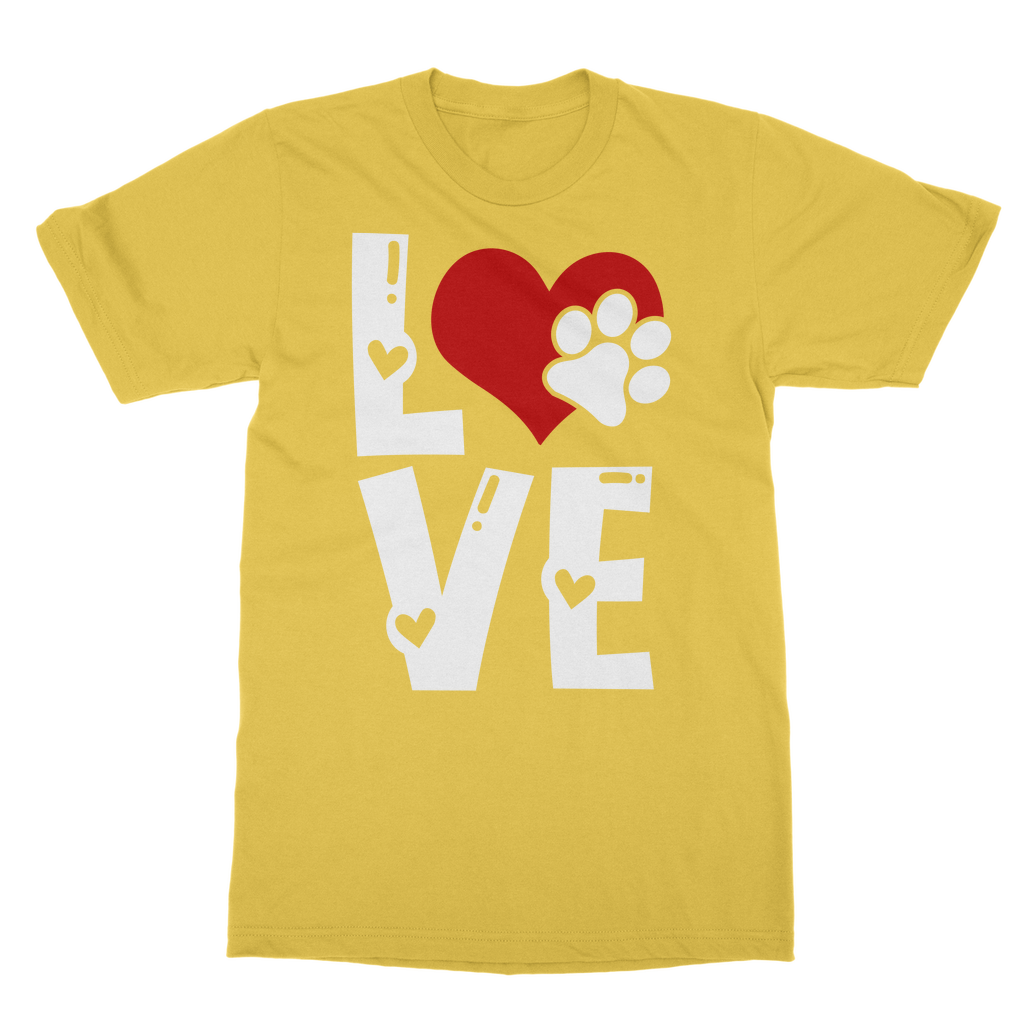 Love Dog Classic Heavy Cotton Adult T-Shirt