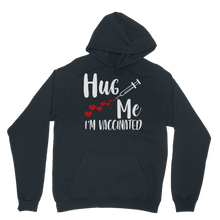 Load image into Gallery viewer, Hug Me I&#39;m Vaccinated Classic Adult Hoodie
