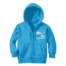 Load image into Gallery viewer, Hug Me I&#39;m Vaccinated Classic Kids Zip Hoodie
