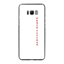 Load image into Gallery viewer, Proud Veteran Back Printed Black Soft Phone Case
