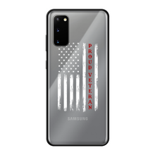 Load image into Gallery viewer, Proud Veteran Back Printed Black Soft Phone Case
