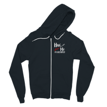 Load image into Gallery viewer, Hug Me I&#39;m Vaccinated Classic Adult Zip Hoodie
