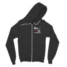Load image into Gallery viewer, Hug Me I&#39;m Vaccinated Classic Adult Zip Hoodie

