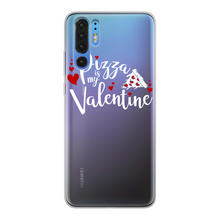 Load image into Gallery viewer, Pizza is My Valentine Back Printed Transparent Soft Phone Case
