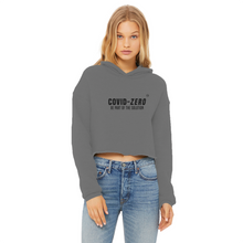 Load image into Gallery viewer, Covid-Zero Collection Ladies Cropped Raw Edge Hoodie
