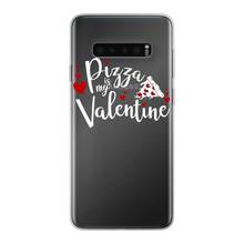 Load image into Gallery viewer, Pizza is My Valentine Back Printed Transparent Soft Phone Case
