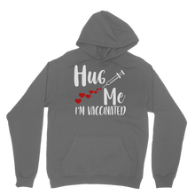 Load image into Gallery viewer, Hug Me I&#39;m Vaccinated Classic Adult Hoodie
