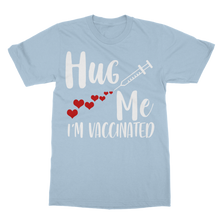 Load image into Gallery viewer, Hug Me I&#39;m Vaccinated T-Shirt Dress
