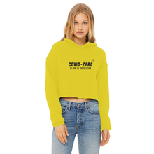 Load image into Gallery viewer, Covid-Zero Collection Ladies Cropped Raw Edge Hoodie
