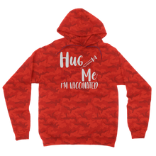 Load image into Gallery viewer, Hug Me I&#39;m Vaccinated Camouflage Adult Hoodie
