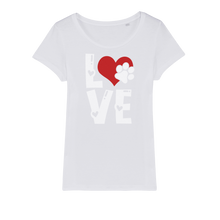 Load image into Gallery viewer, Love Dog Organic Jersey Womens T-Shirt
